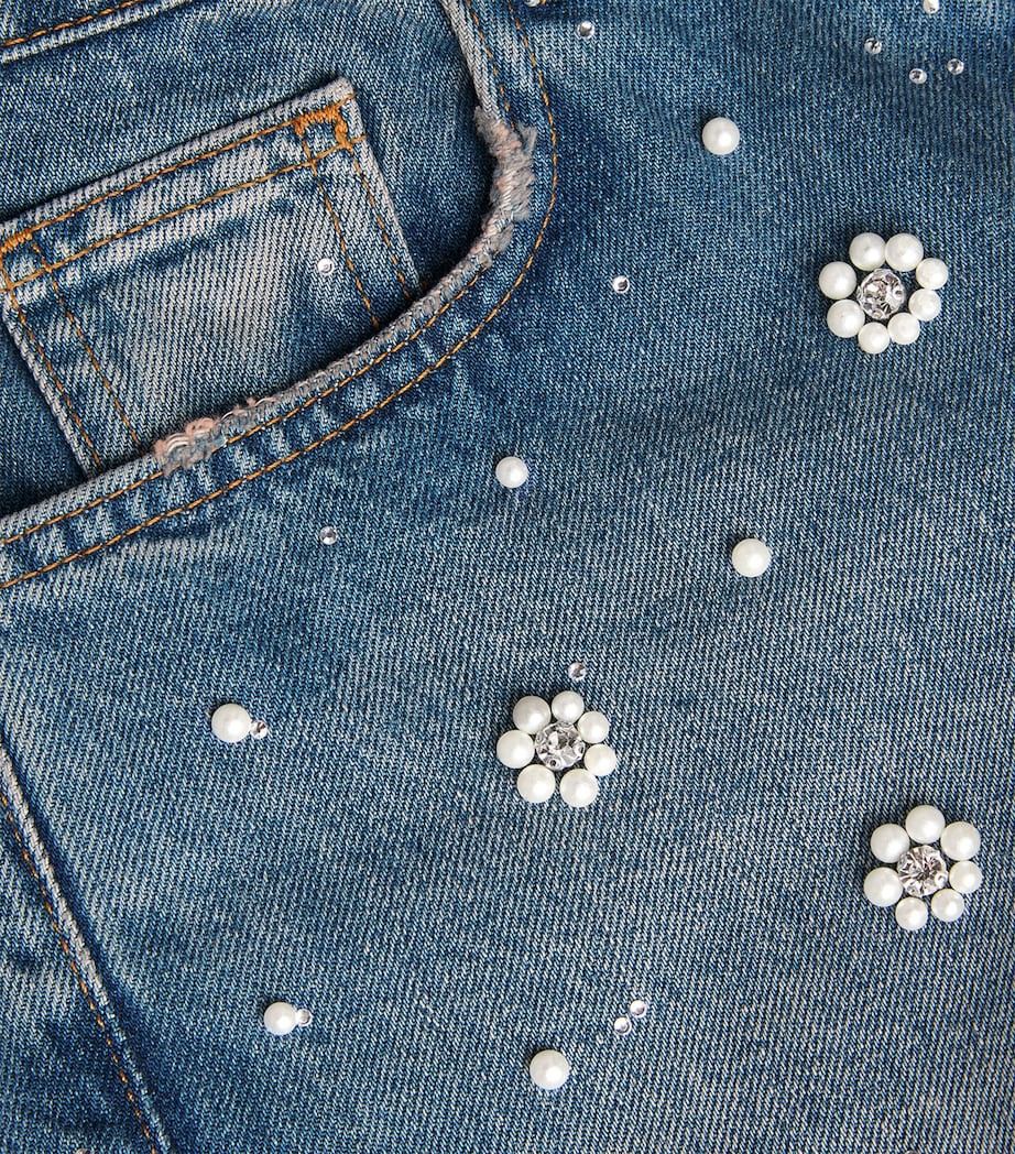 Luxury Pearl Embellished Jeans