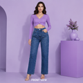 Aurivia | Hand embellished | Straight-fit jeans