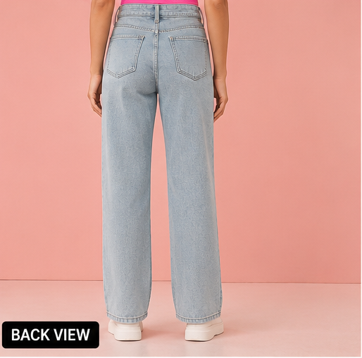 Lustreline | hand embellished | straight-fit jeans