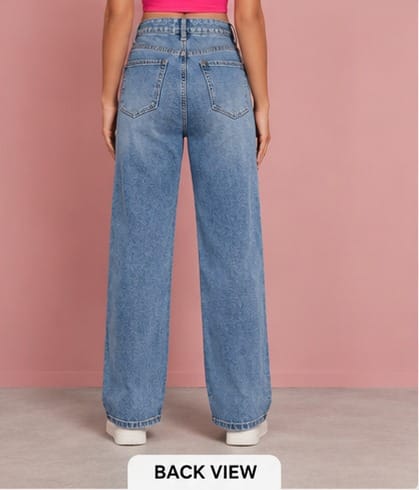 Crystal cascade | Embellished jeans | straight-fit jeans
