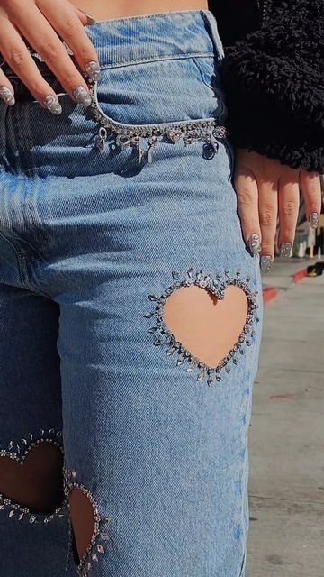 Premium Embellished Wide Leg Denim
