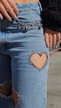 Premium Embellished Wide Leg Denim